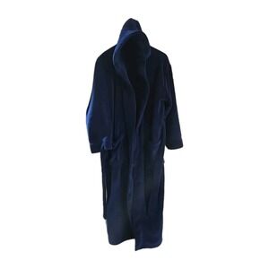 Alexander Del Rossa  Robe Women's Winter Size S/M Blue Fleece Long Plush Hooded